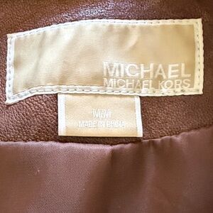 Michael Kors Chocolate Leather Jacket
